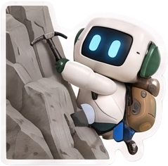 Sherpa mascot climbing