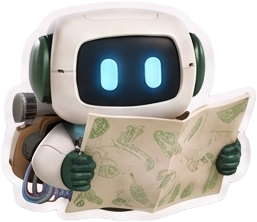 Sherpa mascot holding a map