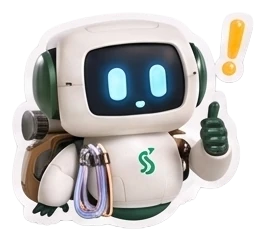 Sherpa mascot giving a thumbs up, with an exclamation mark