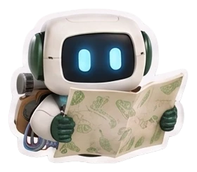 Sherpa mascot holding a map